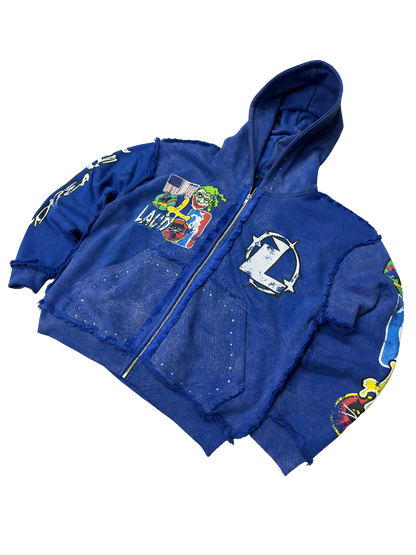 laud acid washed zip up