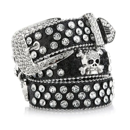 Skull Rhinestone BB-Belt