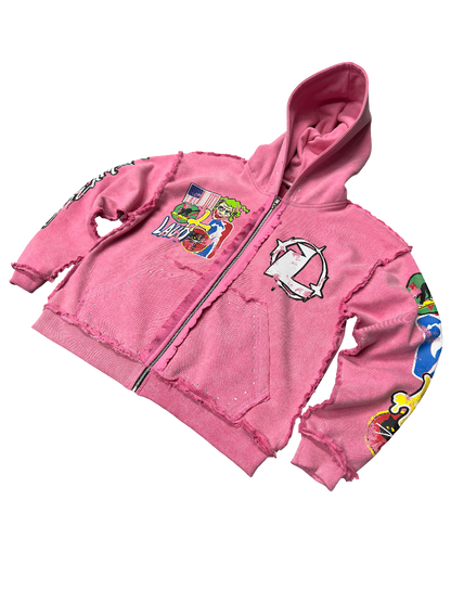 laud acid washed zip up