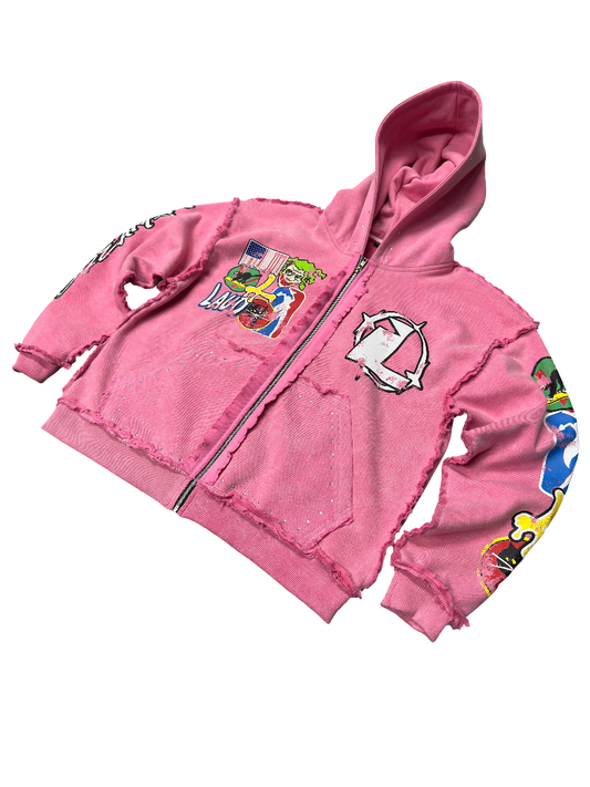 laud acid washed zip up