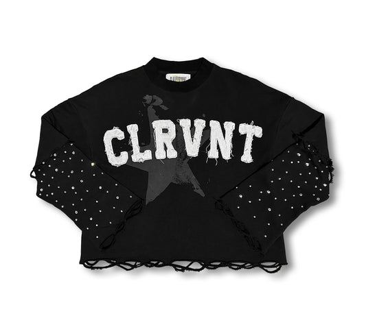 Black CLRVNT Long-Sleeve Shirt