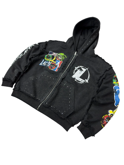 laud acid washed zip up