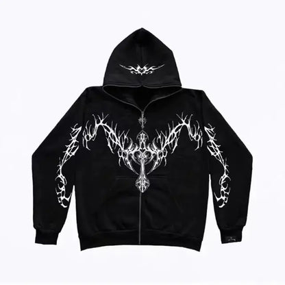 Y2K Grunge Zip-Up
