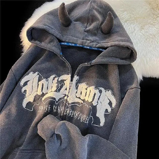 Y2K Horned Hoodie