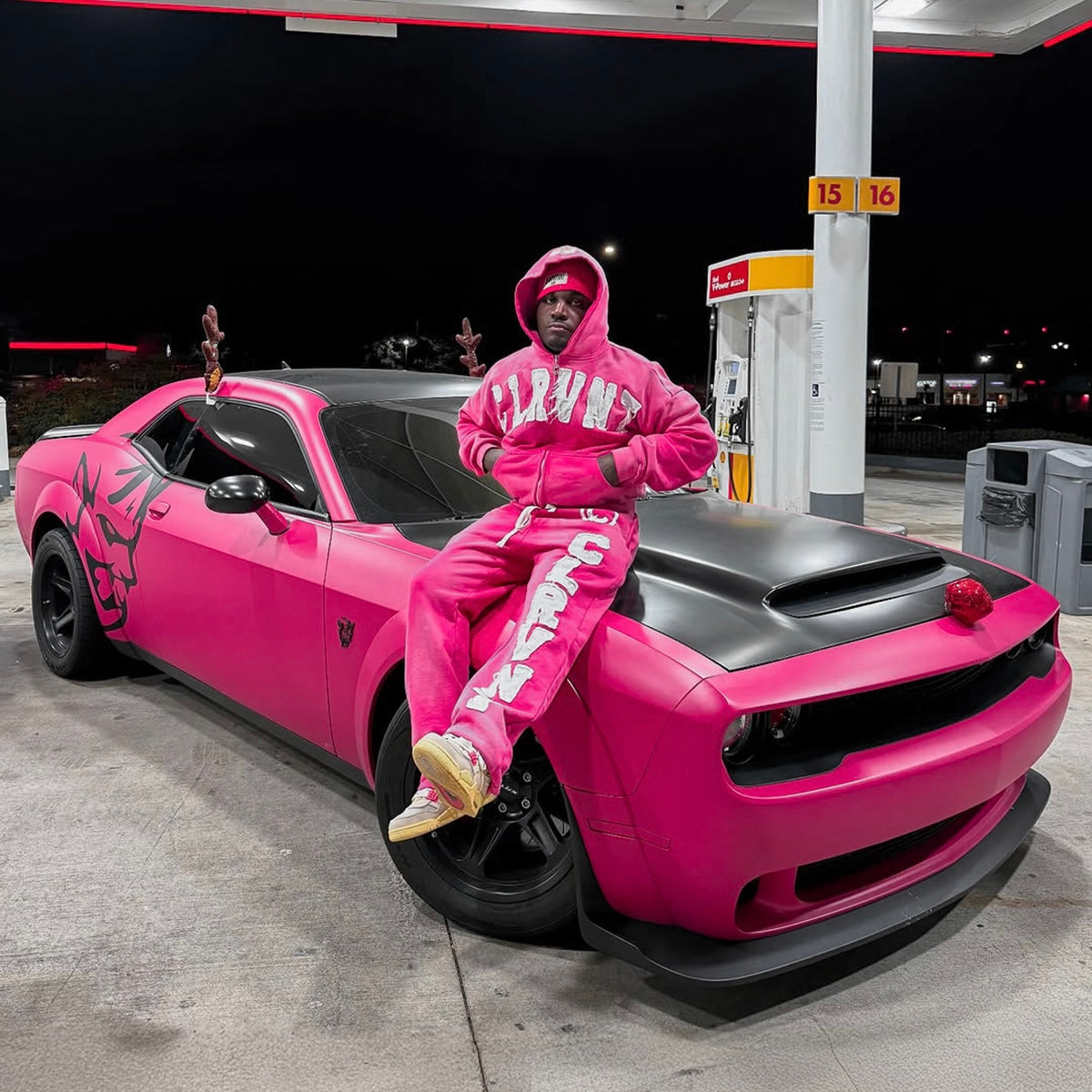 Pink CLRVNT Hoodie