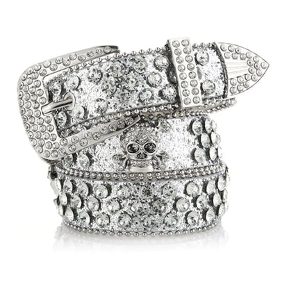 Skull Rhinestone BB-Belt