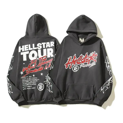 Hellstar Streetwear Grey Hoodie