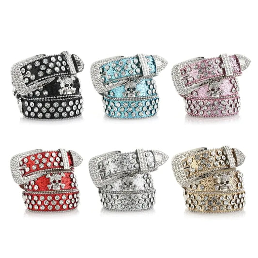 Skull Rhinestone BB-Belt