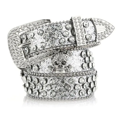 Skull Rhinestone BB-Belt