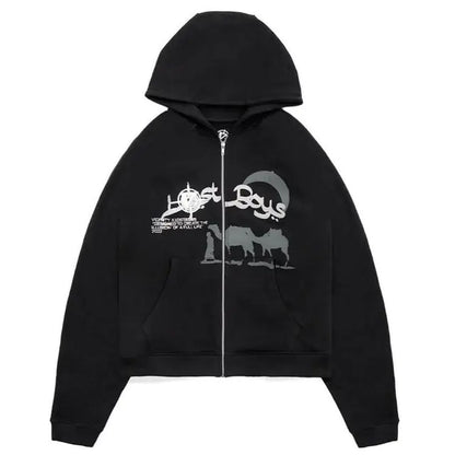Y2K Rhinestone Zip-Up