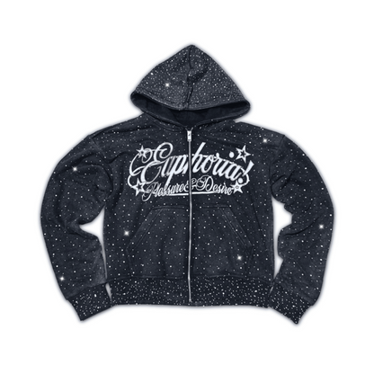 Diamond Zip Up - Gray