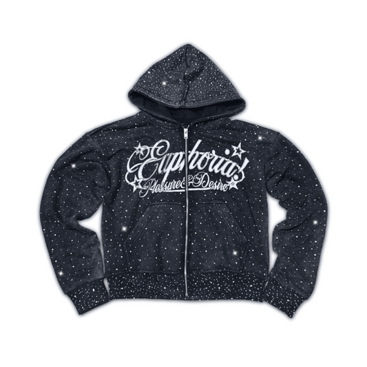 Diamond Zip Up - Gray