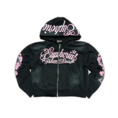 Pleasure & Desire Zip Up - Black