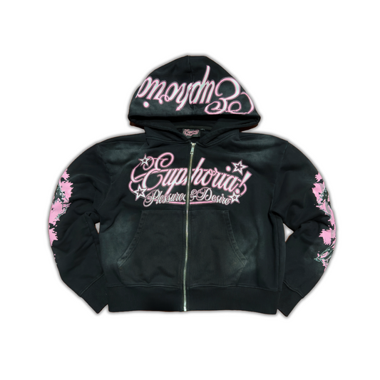 Pleasure & Desire Zip Up - Black
