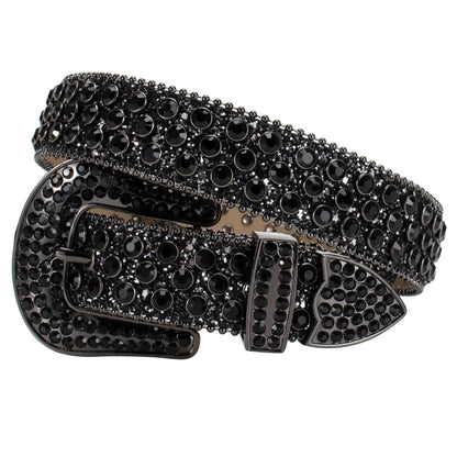 Rhinestone Belt for Men Women Shining Diamond Belt