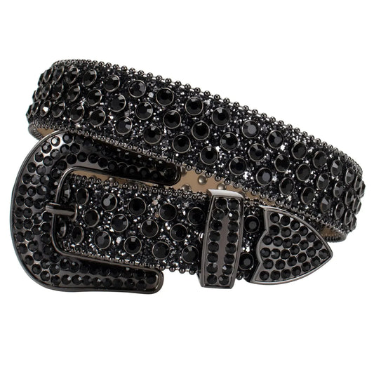Rhinestone Belt for Men Women Shining Diamond Belt