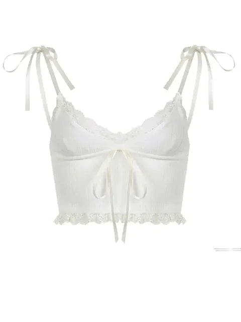5★ netstar | Lace Crop Top