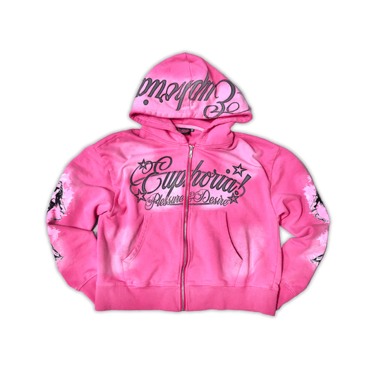 Pleasure & Desire Zip Up - Pink