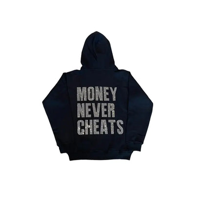 Money Never Cheats Rhinestone Zip-Up