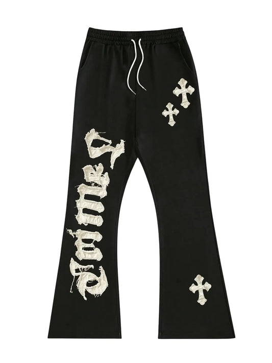 Graphic Stacked Sweatpants Y2K