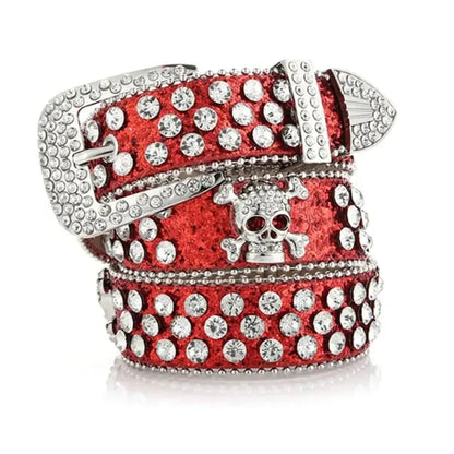 Skull Rhinestone BB-Belt