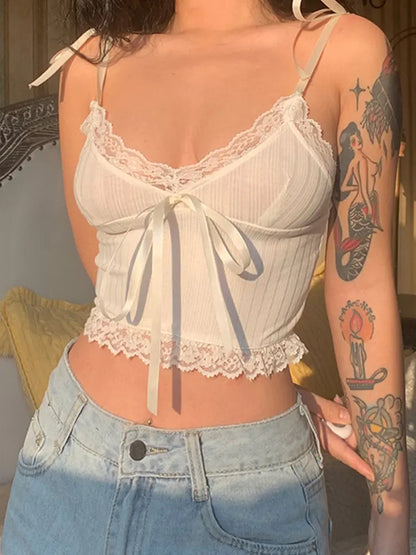5★ netstar | Lace Crop Top