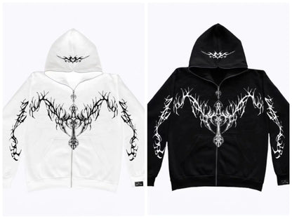 Y2K Grunge Zip-Up